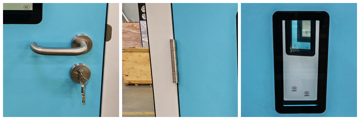 Полуторастворчатая стальная дверь