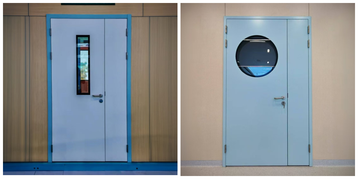 Полуторастворчатая стальная дверь